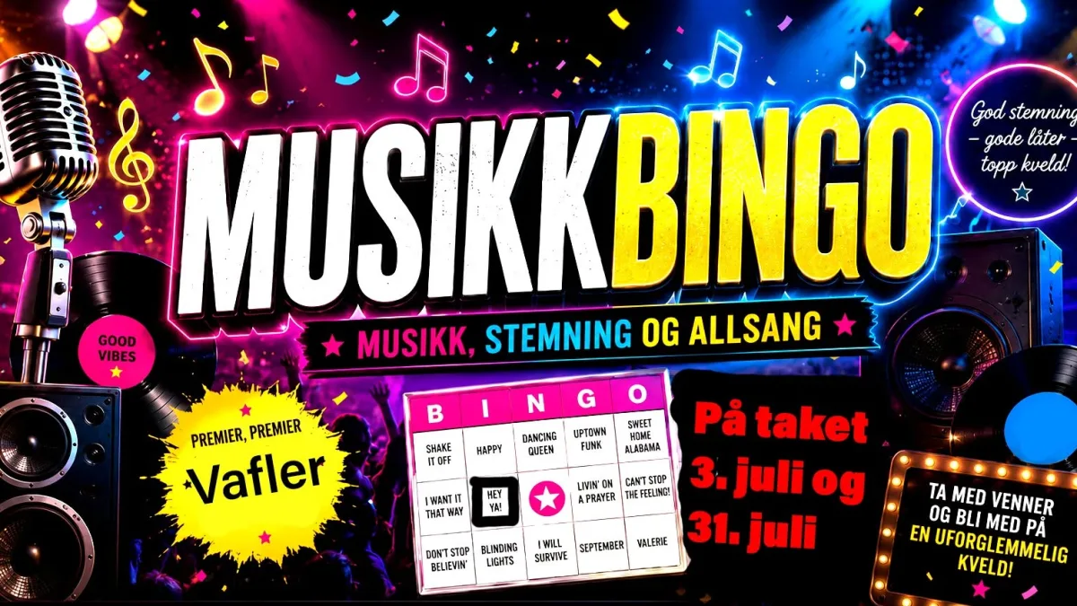 Friday at 8 PM - Musikkbingo